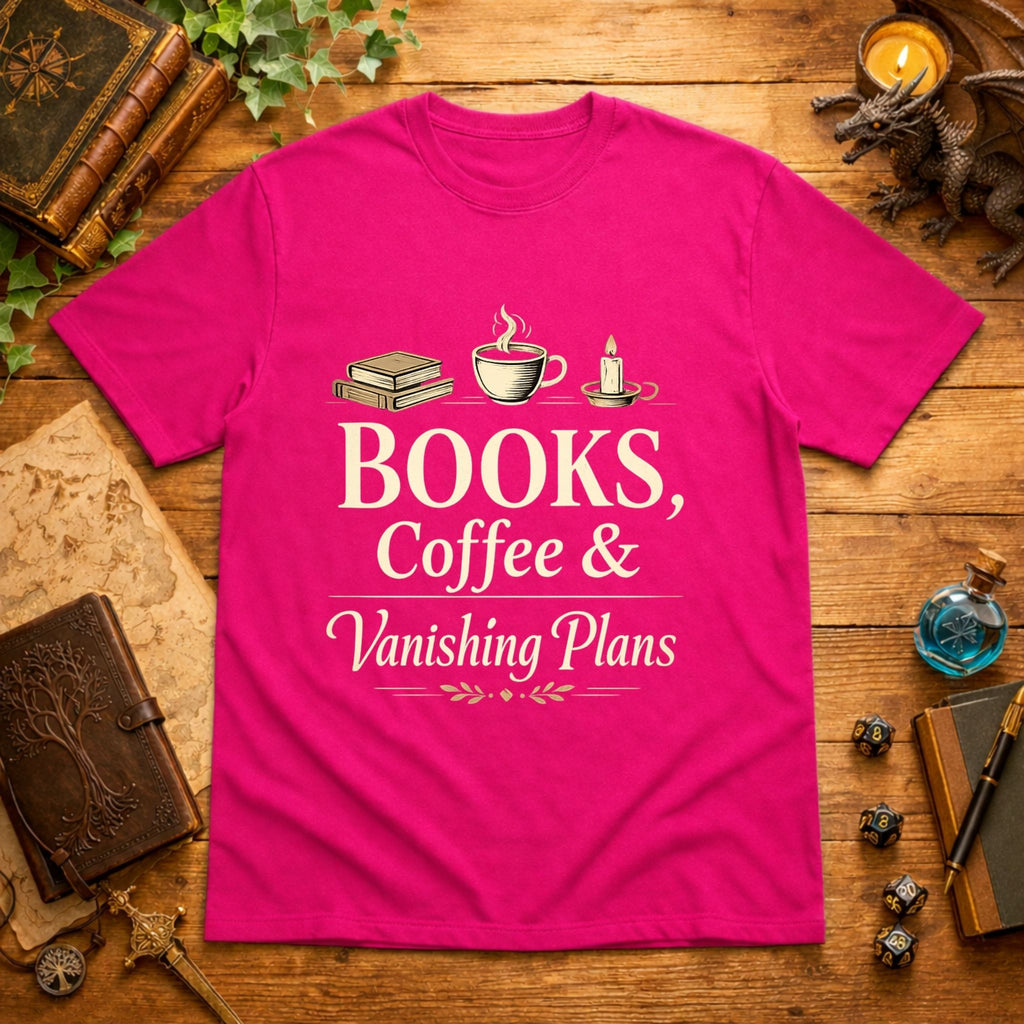 Books, Coffee & Vanishing Plans T-Shirt