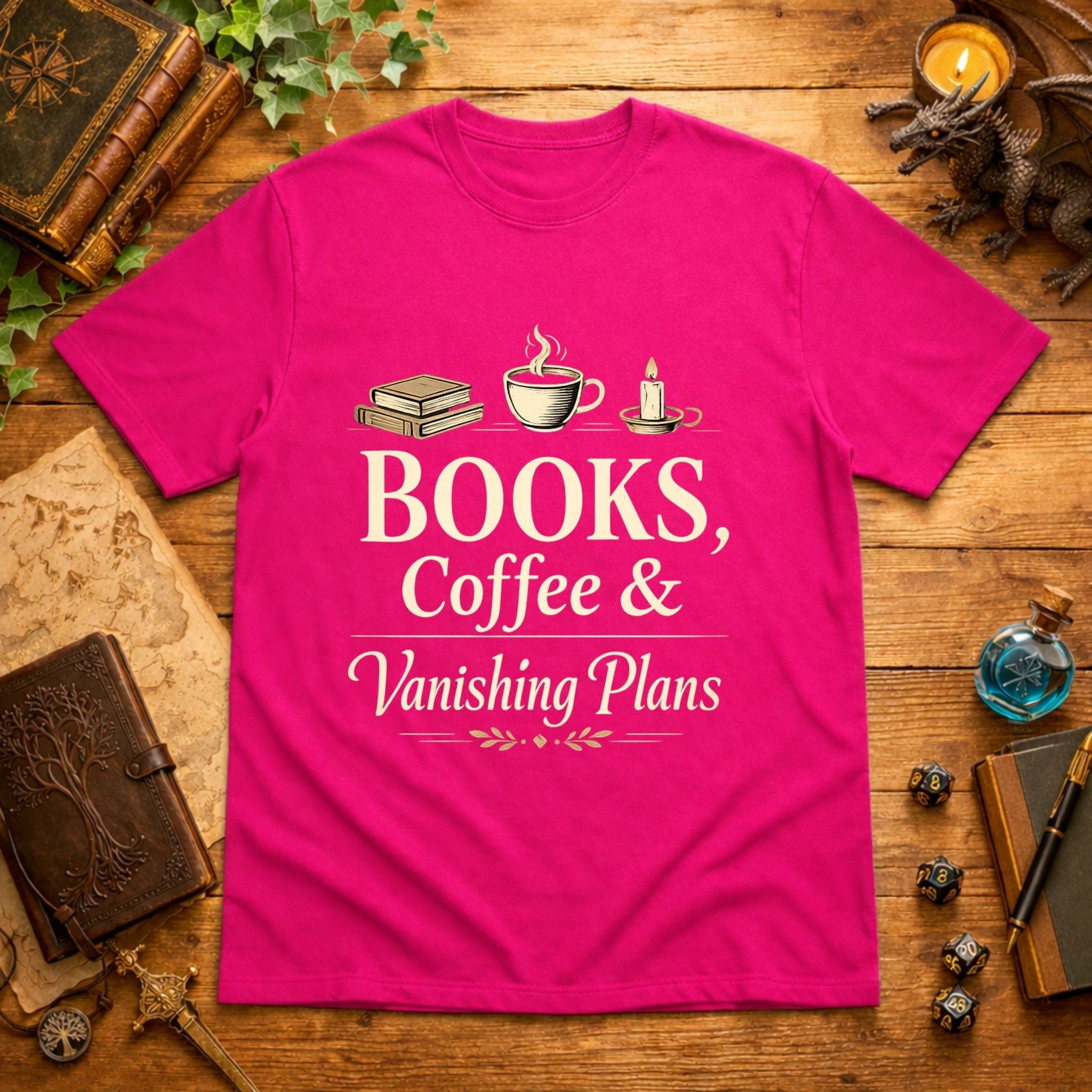 Books, Coffee & Vanishing Plans T-Shirt