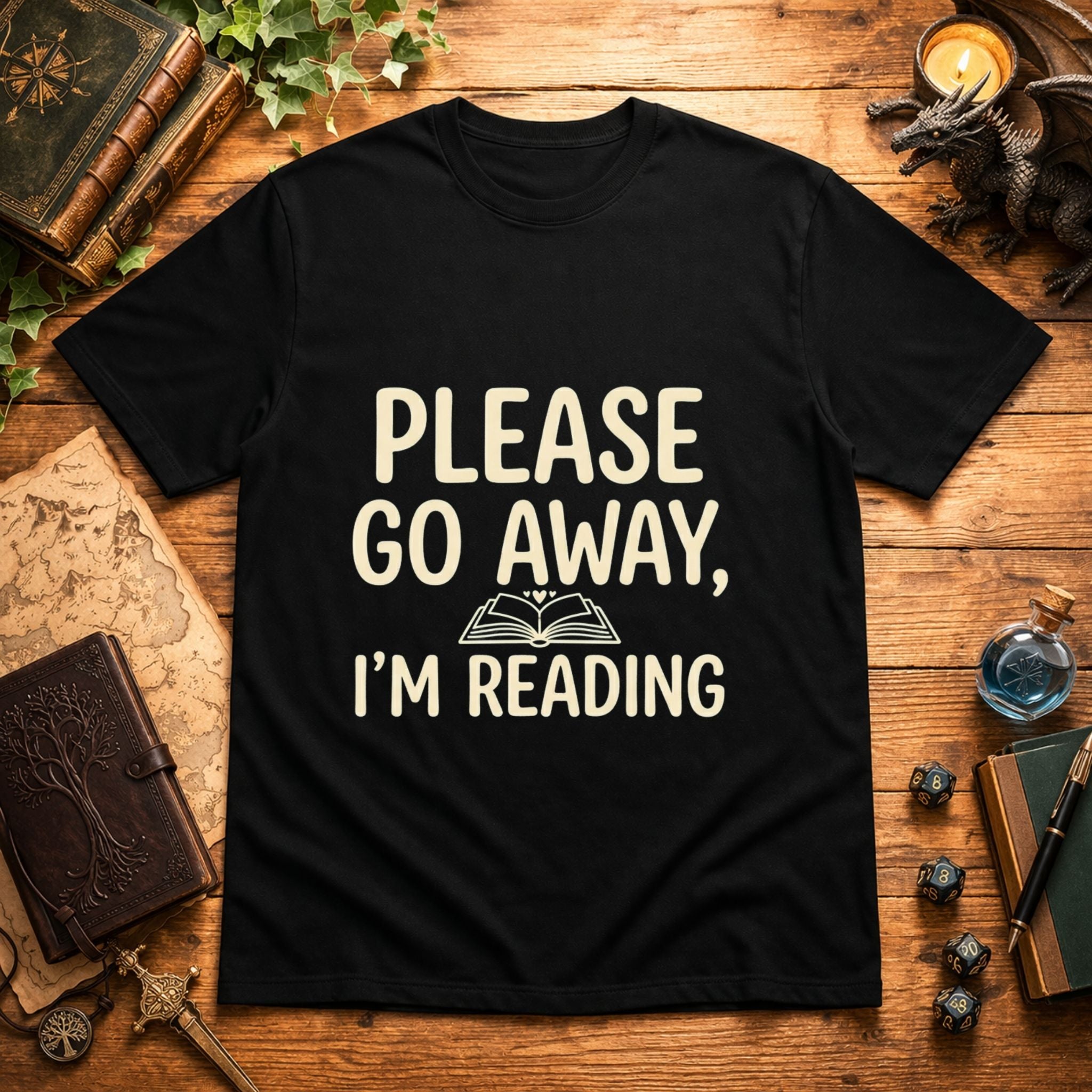 Please Go Away I'm Reading T-Shirt