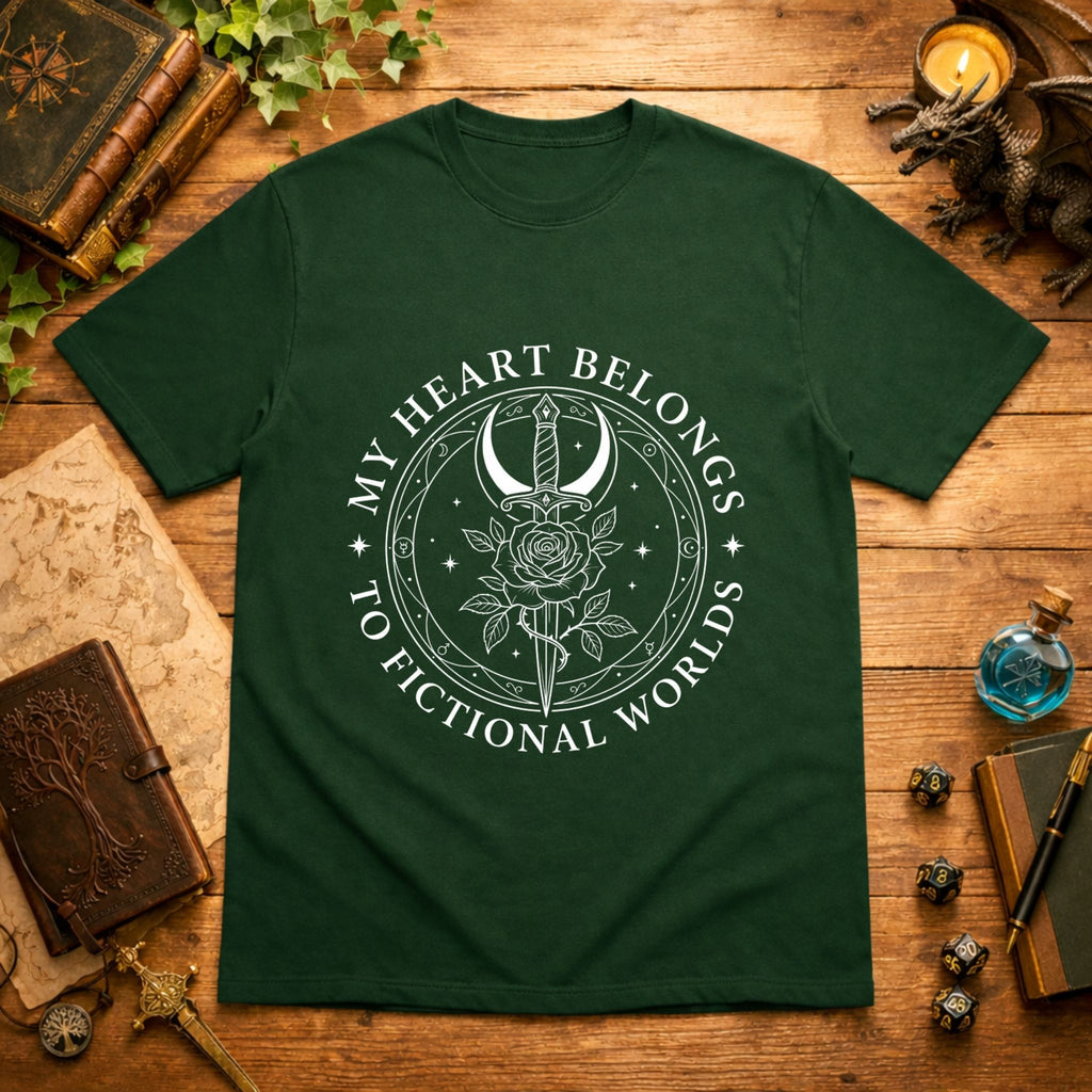My Heart Belongs to Fictional Worlds T-Shirt