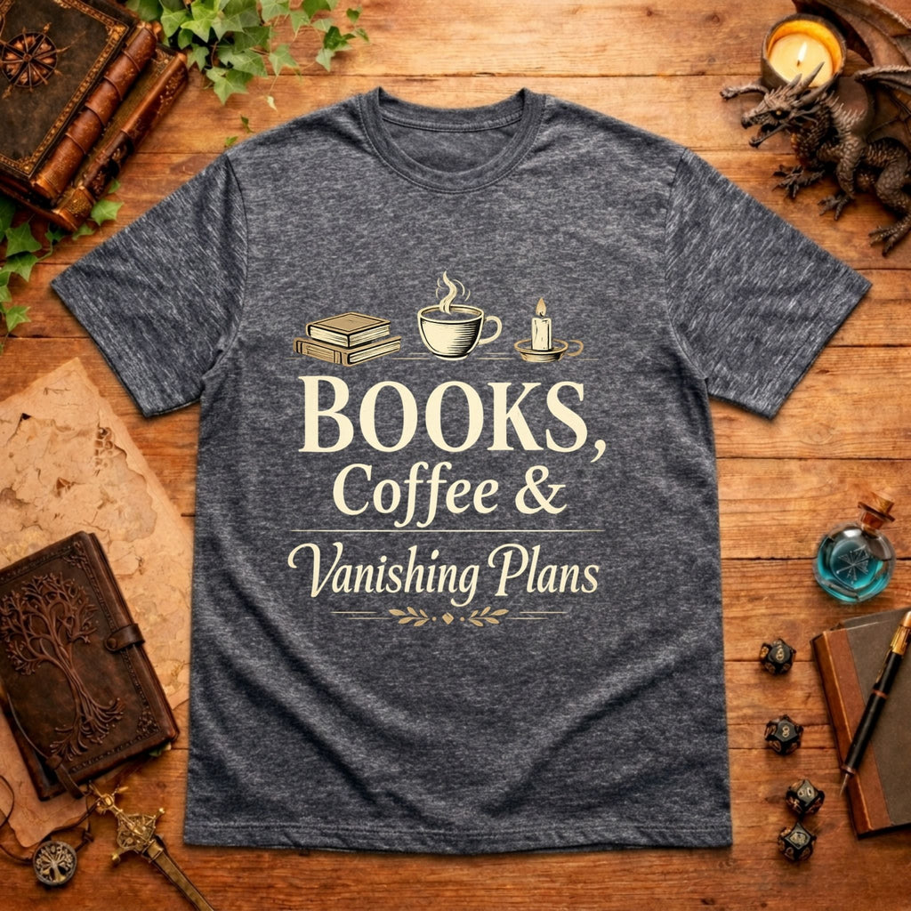 Books, Coffee & Vanishing Plans T-Shirt