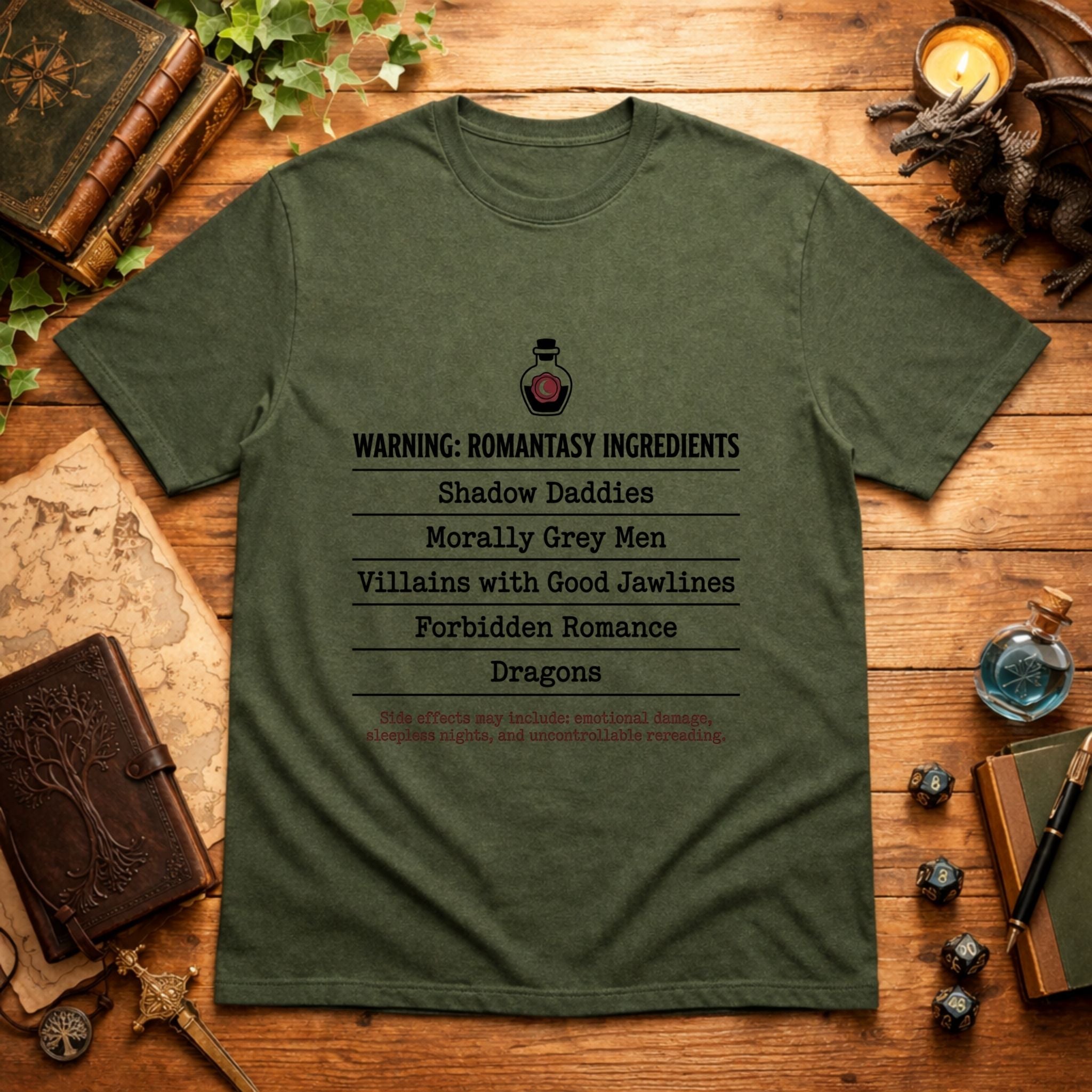 Warning: Romantasy Ingredients T-Shirt