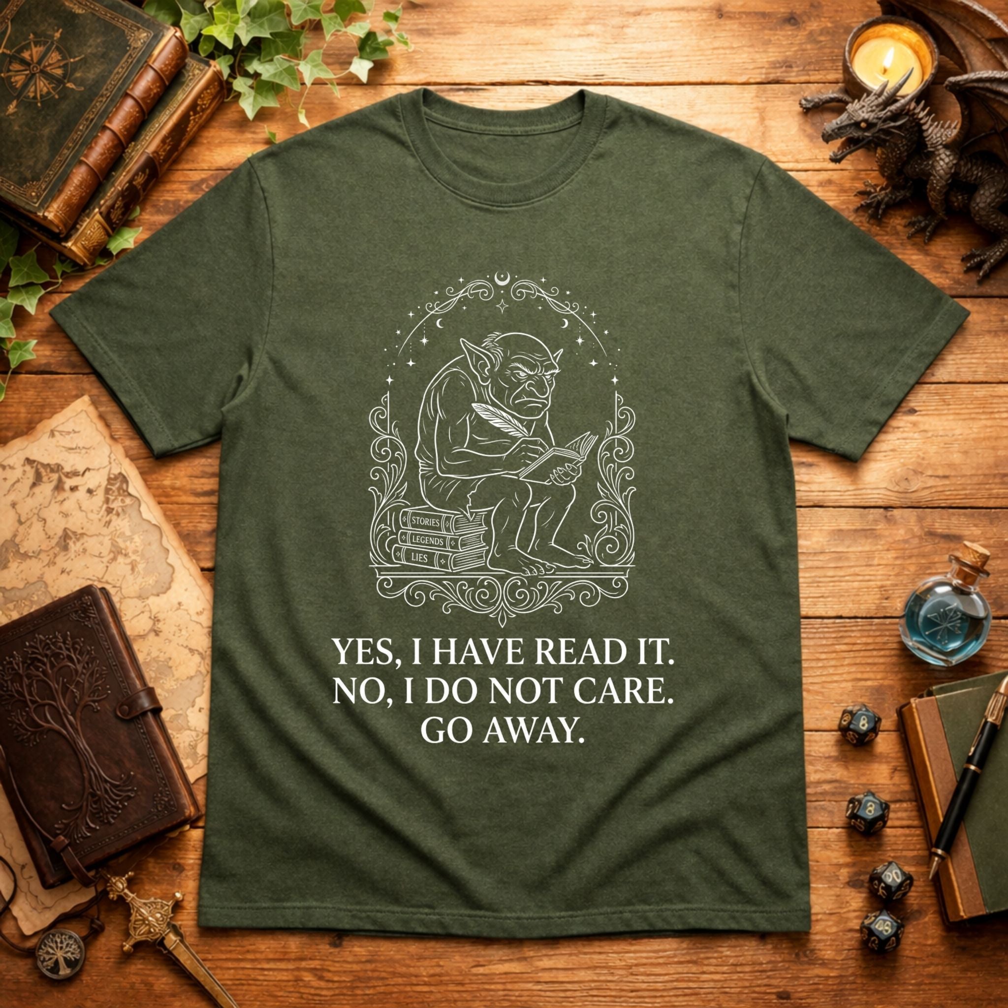 Grumpy Reading Goblin T-Shirt