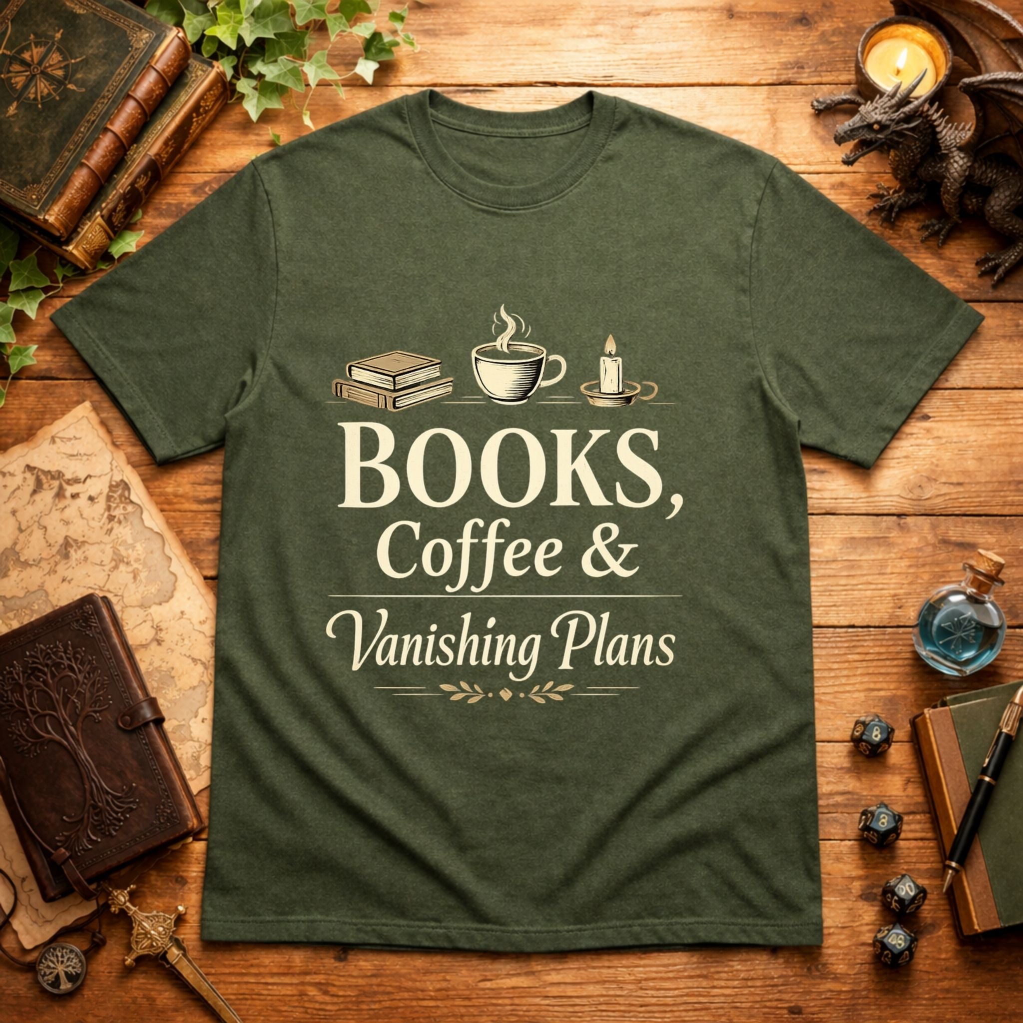 Books, Coffee & Vanishing Plans T-Shirt