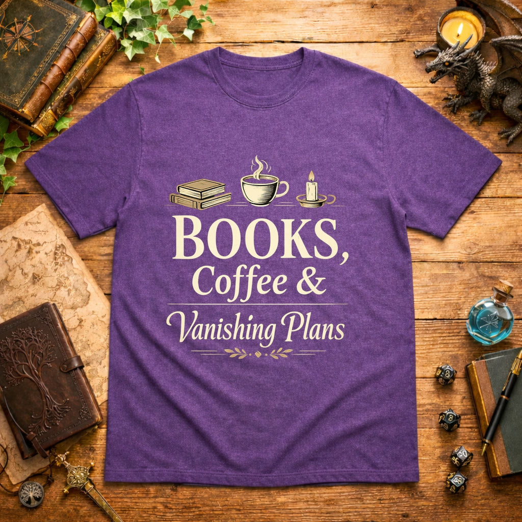 Books, Coffee & Vanishing Plans T-Shirt