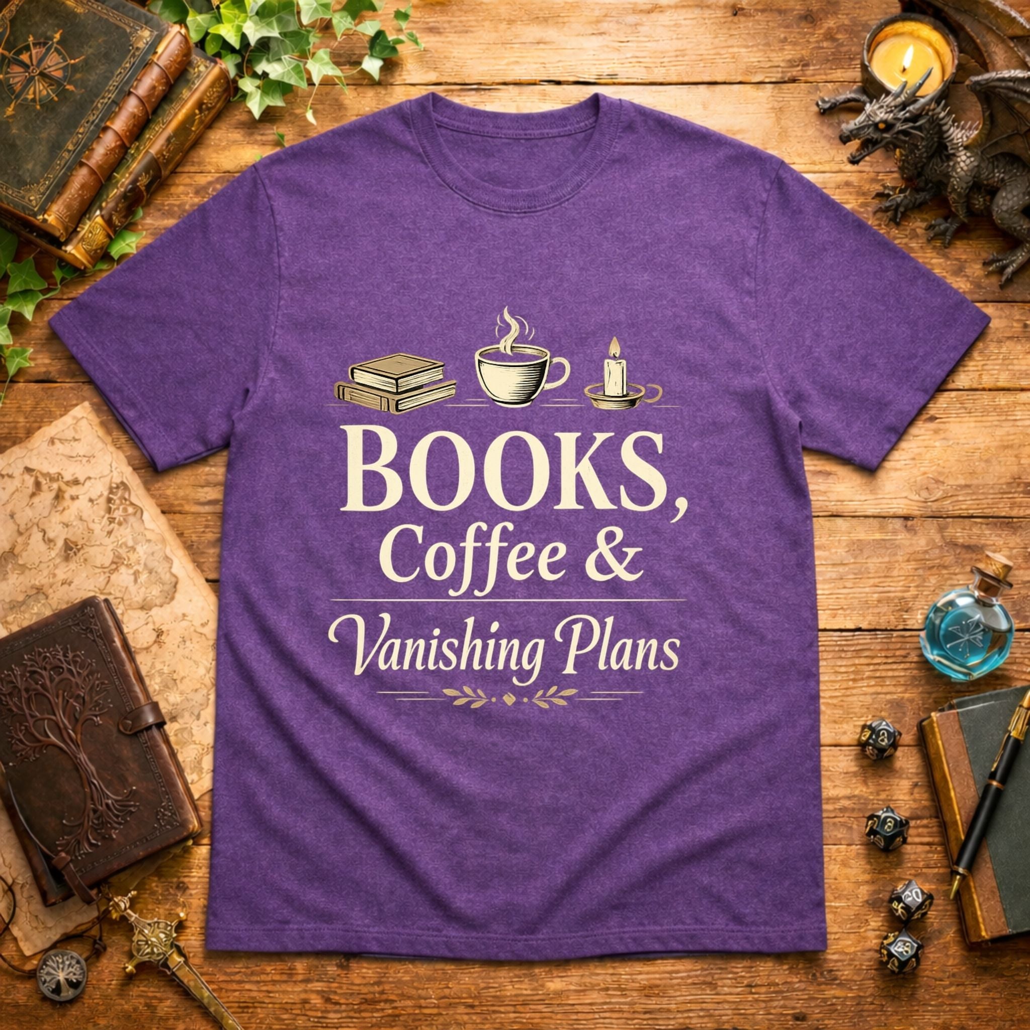 Books, Coffee & Vanishing Plans T-Shirt