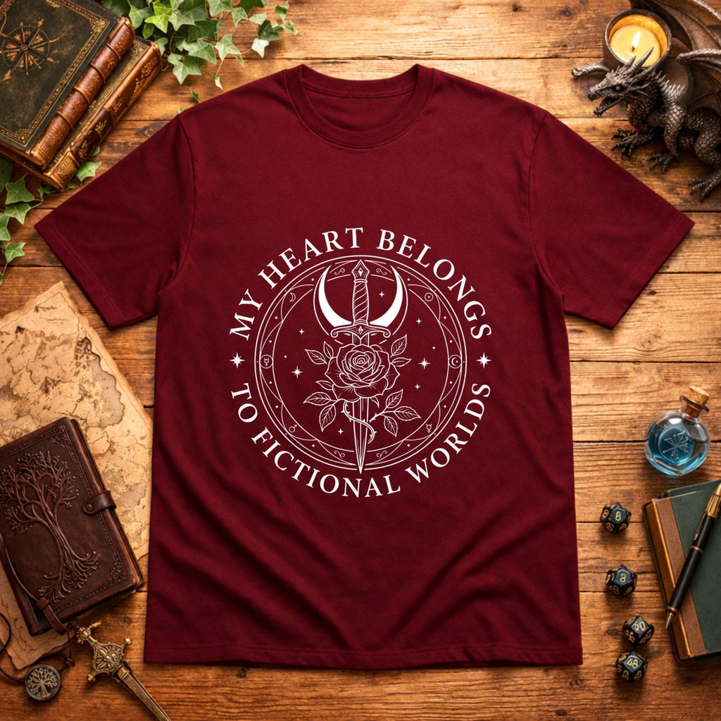 My Heart Belongs to Fictional Worlds T-Shirt
