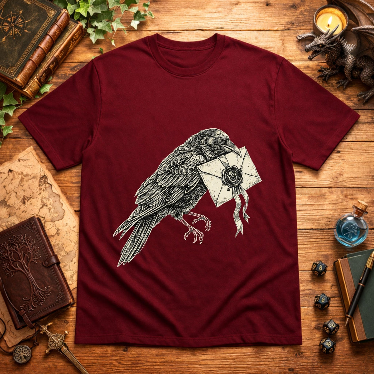 Raven with Sealed Letter T-Shirt