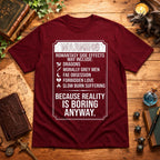 Romantasy Side Effects Warning T-Shirt