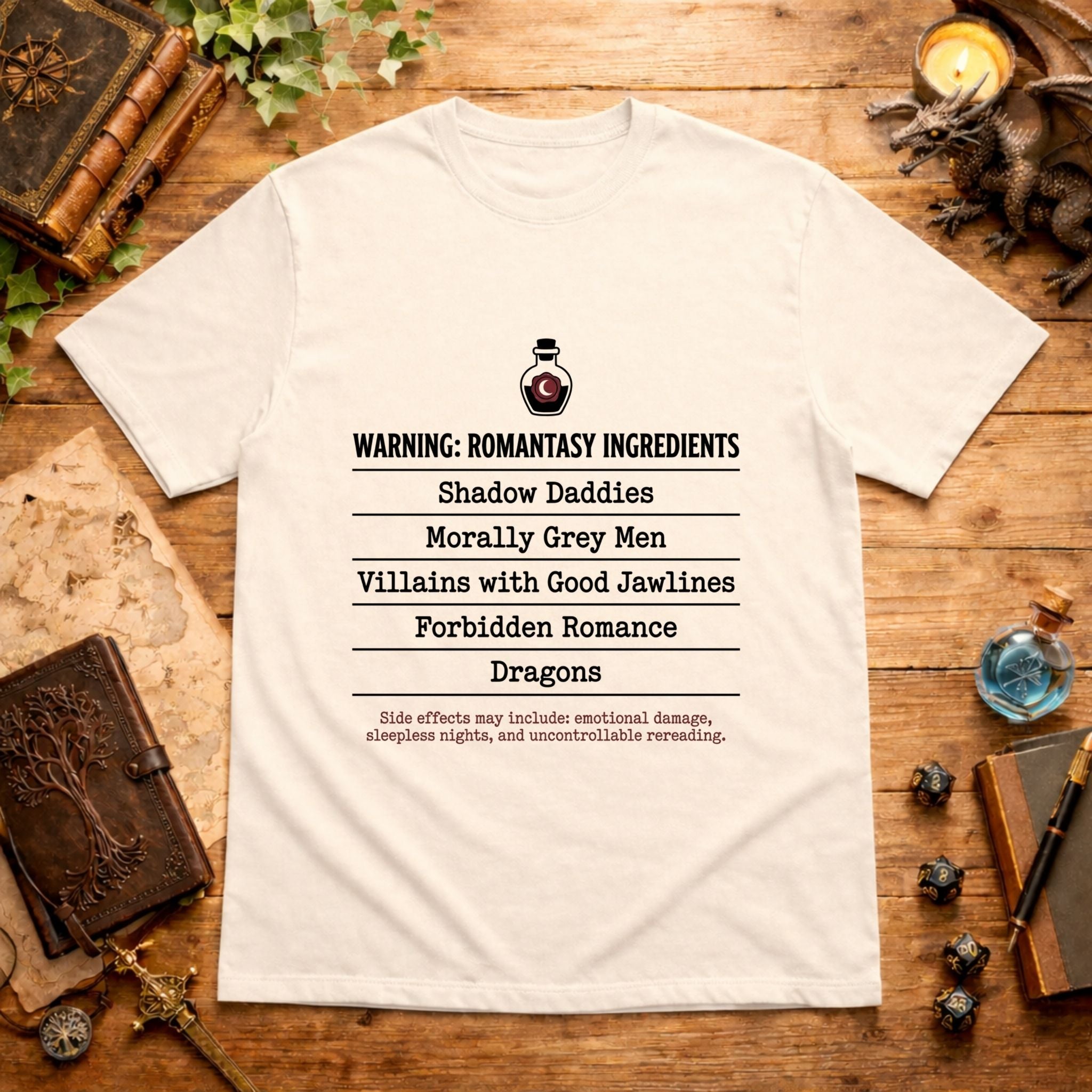 Warning: Romantasy Ingredients T-Shirt