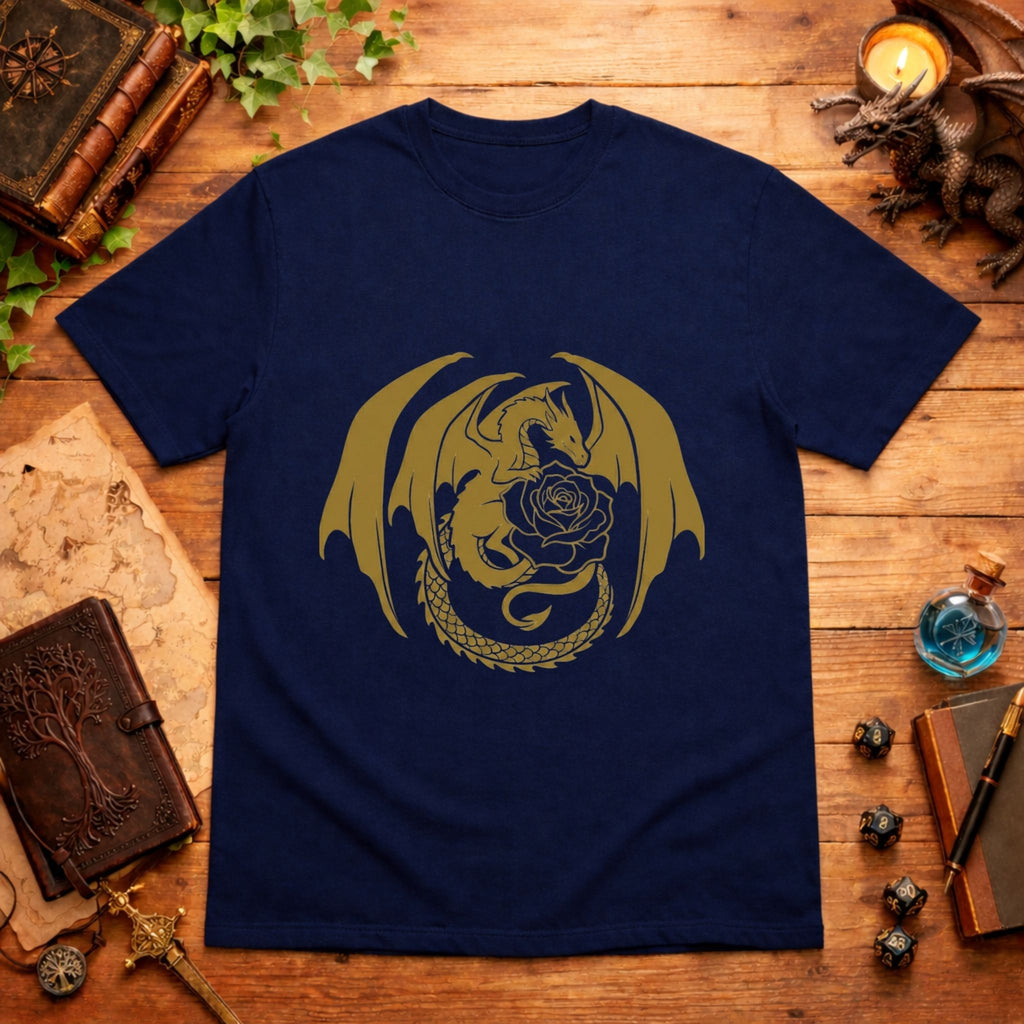 Golden Dragon Rose T‑Shirt