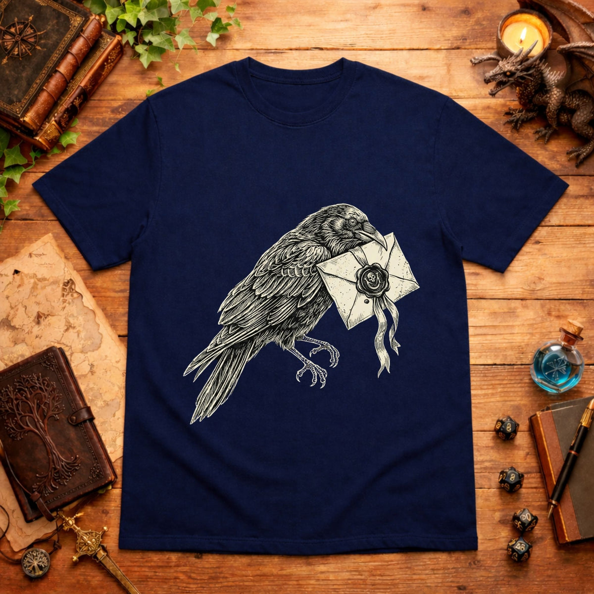 Raven with Sealed Letter T-Shirt