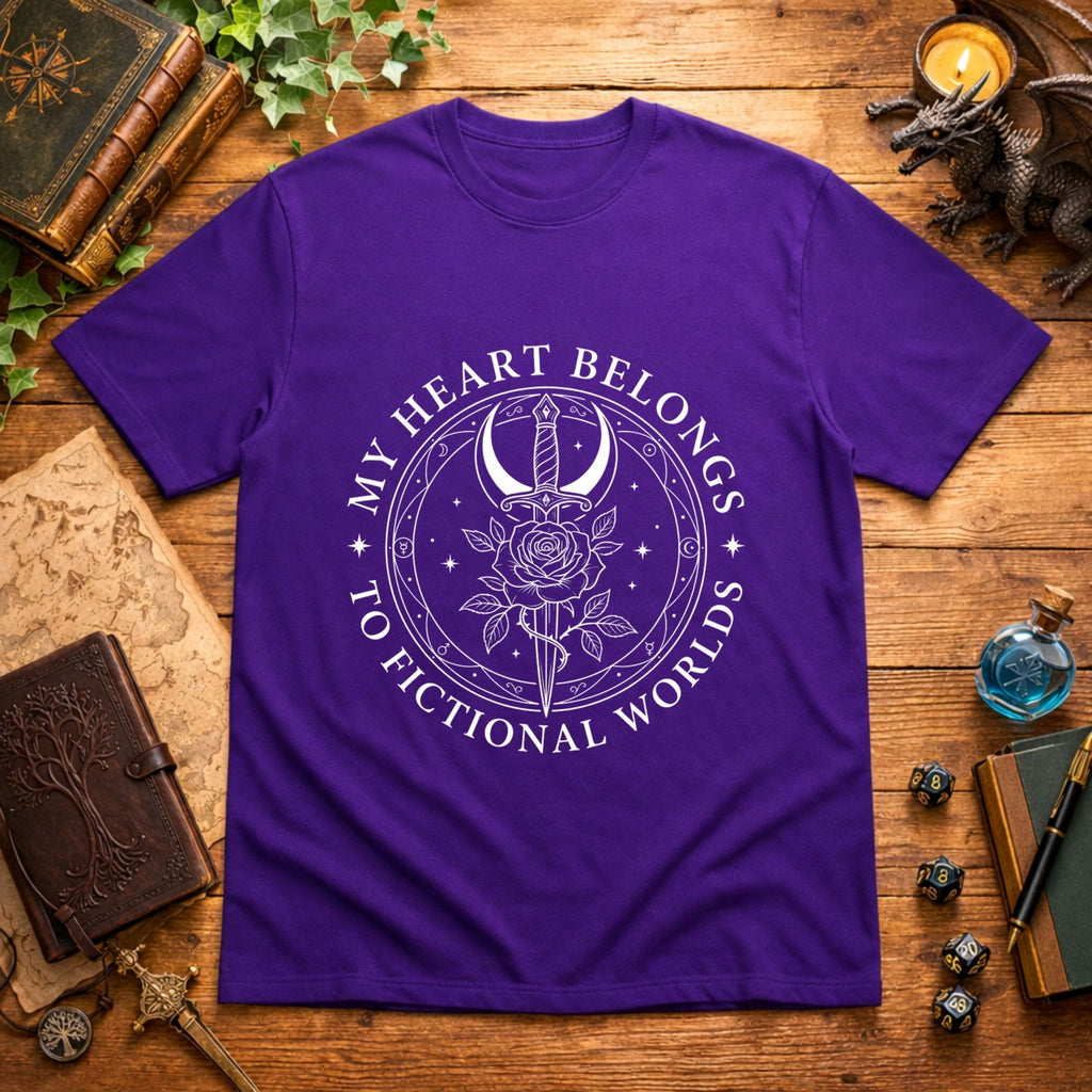 My Heart Belongs to Fictional Worlds T-Shirt