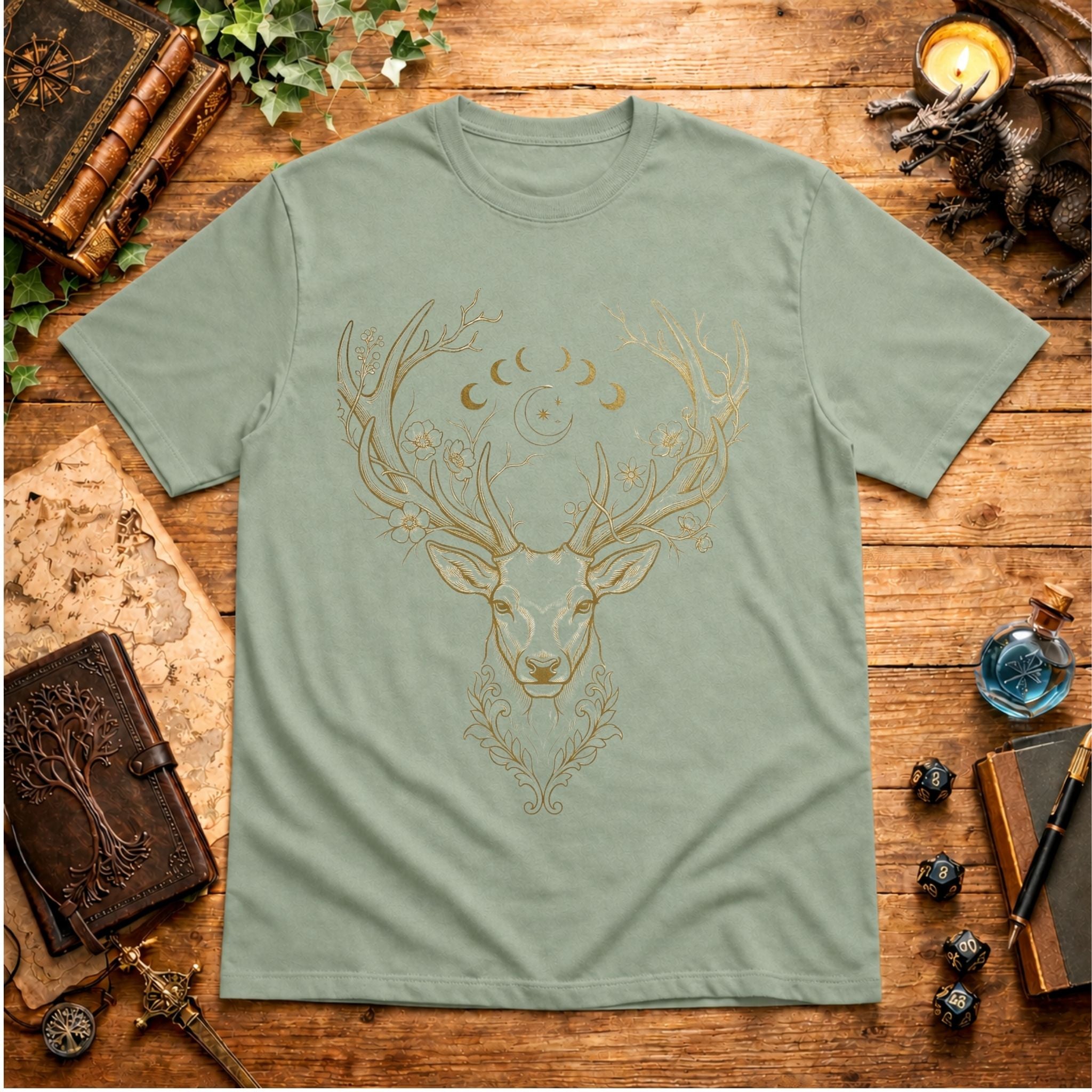 Deer Moon Phases T-Shirt