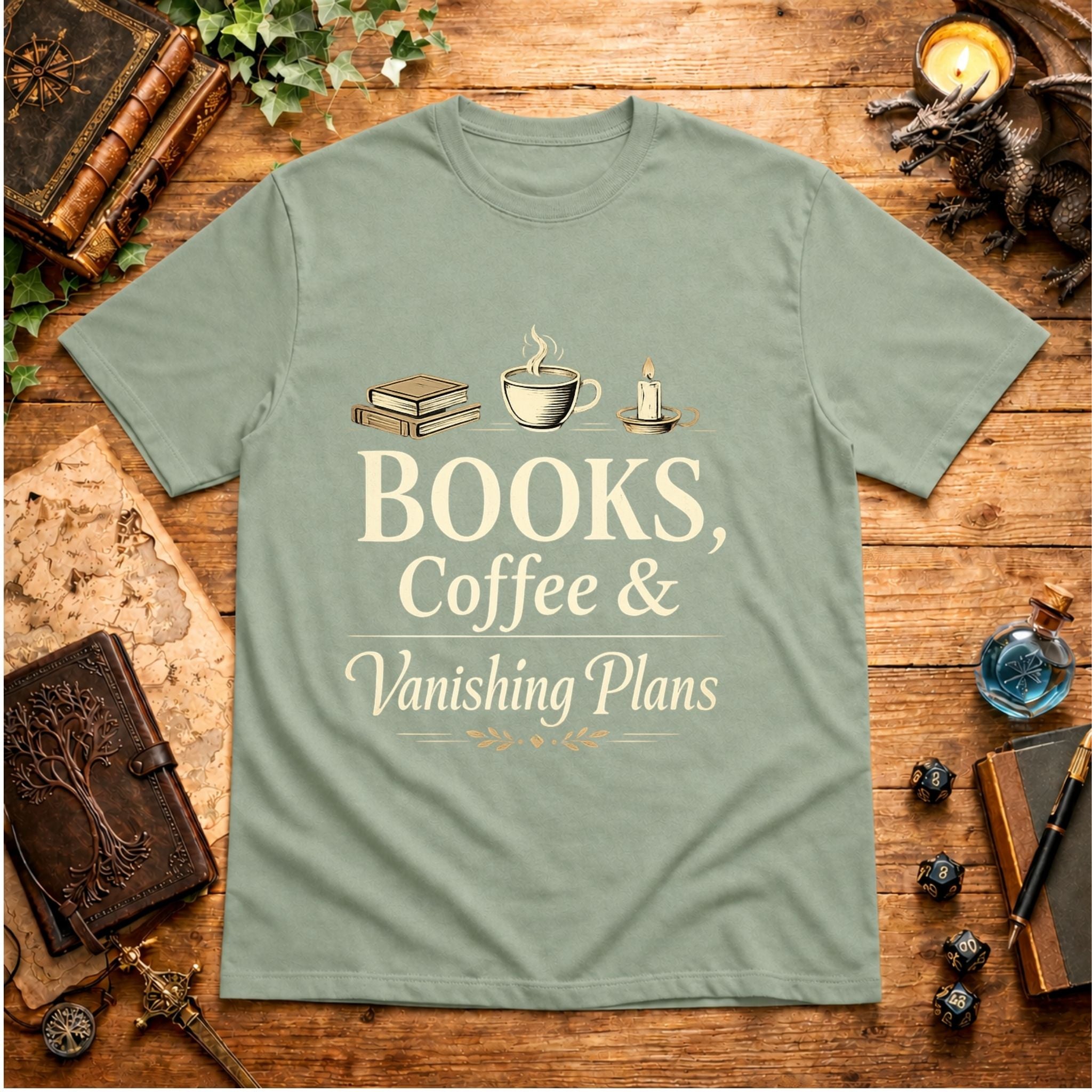 Books, Coffee & Vanishing Plans T-Shirt